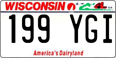 WI license plate 199YGI