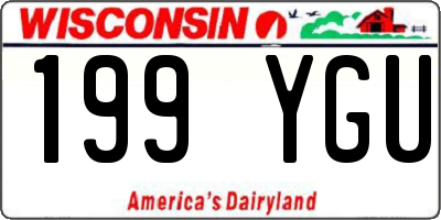 WI license plate 199YGU