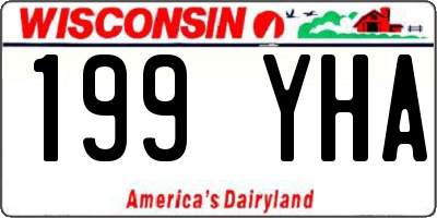 WI license plate 199YHA