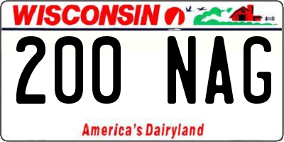 WI license plate 200NAG