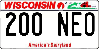 WI license plate 200NEO