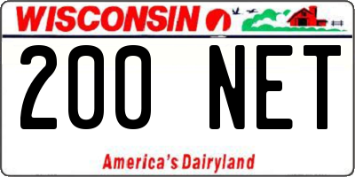 WI license plate 200NET