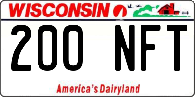 WI license plate 200NFT