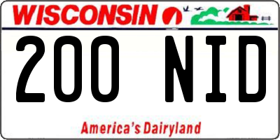 WI license plate 200NID