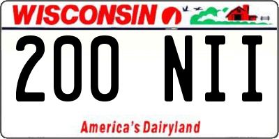 WI license plate 200NII