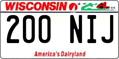 WI license plate 200NIJ