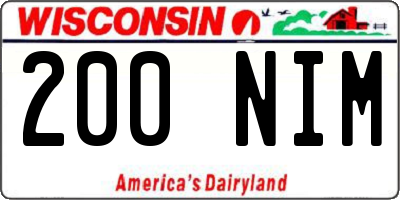 WI license plate 200NIM