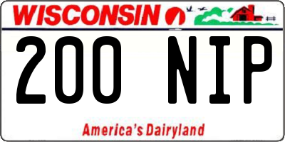 WI license plate 200NIP