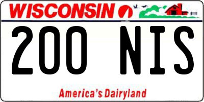 WI license plate 200NIS