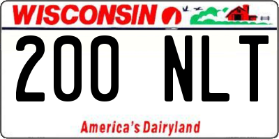 WI license plate 200NLT