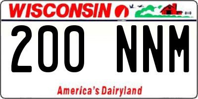 WI license plate 200NNM