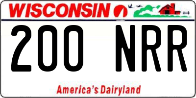 WI license plate 200NRR