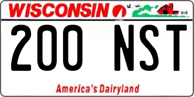 WI license plate 200NST