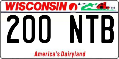WI license plate 200NTB