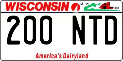 WI license plate 200NTD