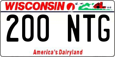 WI license plate 200NTG