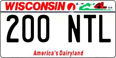 WI license plate 200NTL