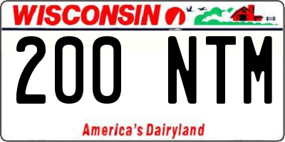 WI license plate 200NTM