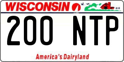 WI license plate 200NTP