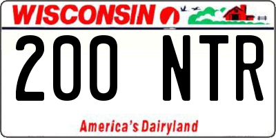 WI license plate 200NTR