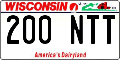 WI license plate 200NTT
