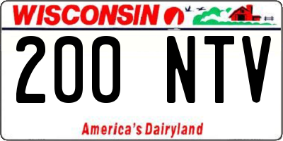 WI license plate 200NTV