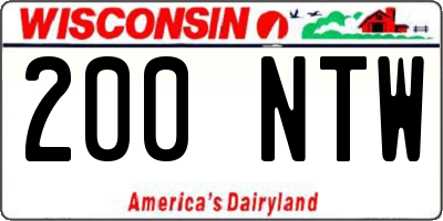 WI license plate 200NTW
