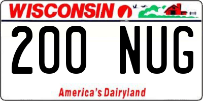 WI license plate 200NUG