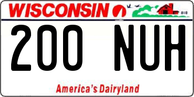 WI license plate 200NUH