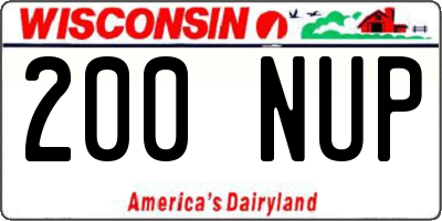 WI license plate 200NUP