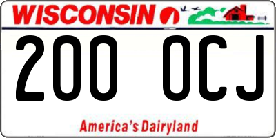 WI license plate 200OCJ