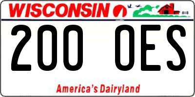 WI license plate 200OES