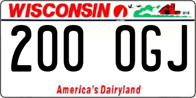 WI license plate 200OGJ