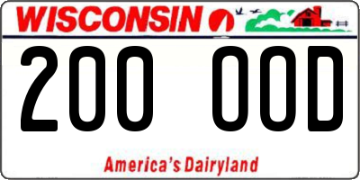 WI license plate 200OOD