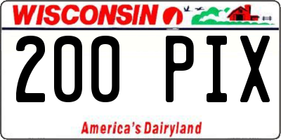 WI license plate 200PIX