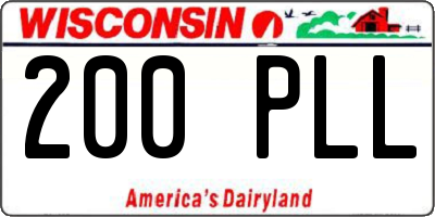 WI license plate 200PLL