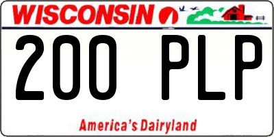 WI license plate 200PLP