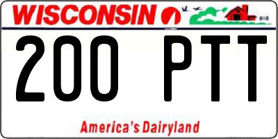 WI license plate 200PTT