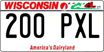 WI license plate 200PXL