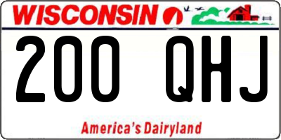 WI license plate 200QHJ