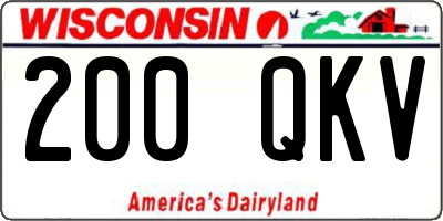 WI license plate 200QKV