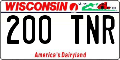 WI license plate 200TNR