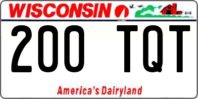 WI license plate 200TQT