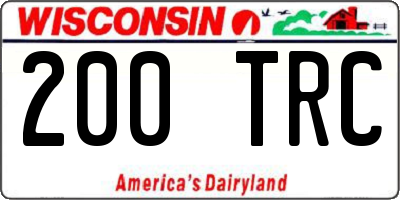 WI license plate 200TRC