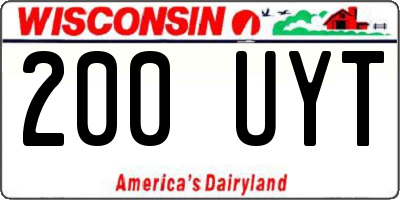 WI license plate 200UYT