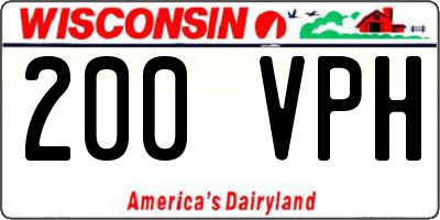 WI license plate 200VPH
