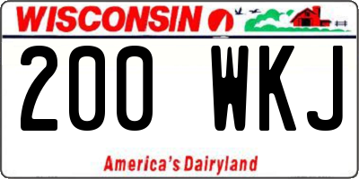 WI license plate 200WKJ