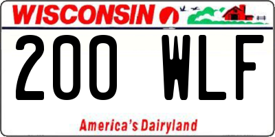 WI license plate 200WLF