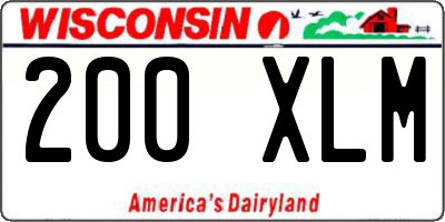 WI license plate 200XLM