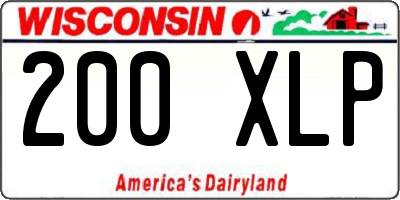 WI license plate 200XLP